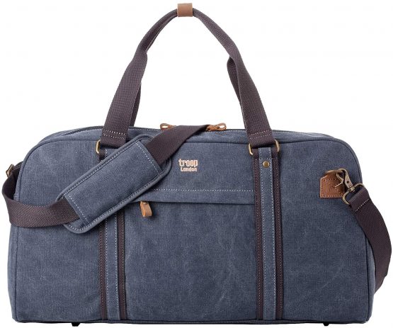 TRP0389 Troop London Classic Canvas Travel Duffel Bag, Large Holdall - Image 2