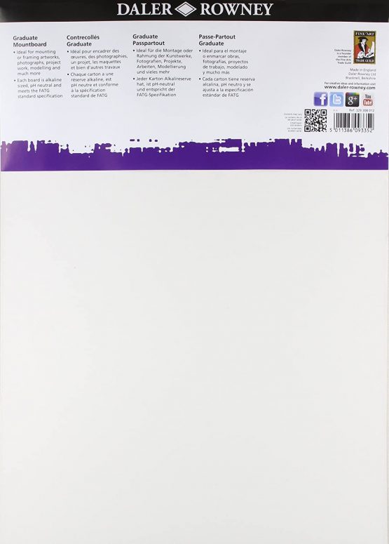 Daler Rowney Black A3 Graduate Mountboard (Pack of 8),329308012