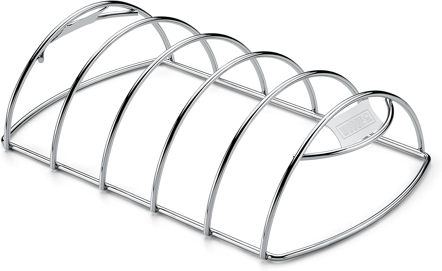 Weber Rib Rack, Holds up to 5 Rib Racks/Spare Ribs, Non-Stick Stainless Steel, Dishwasher Safe