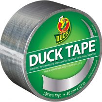 Duck Tape Solid Colours Silver - Chrome. Repair, craft, personalise, decorate and educate - 48mm X 9.1M