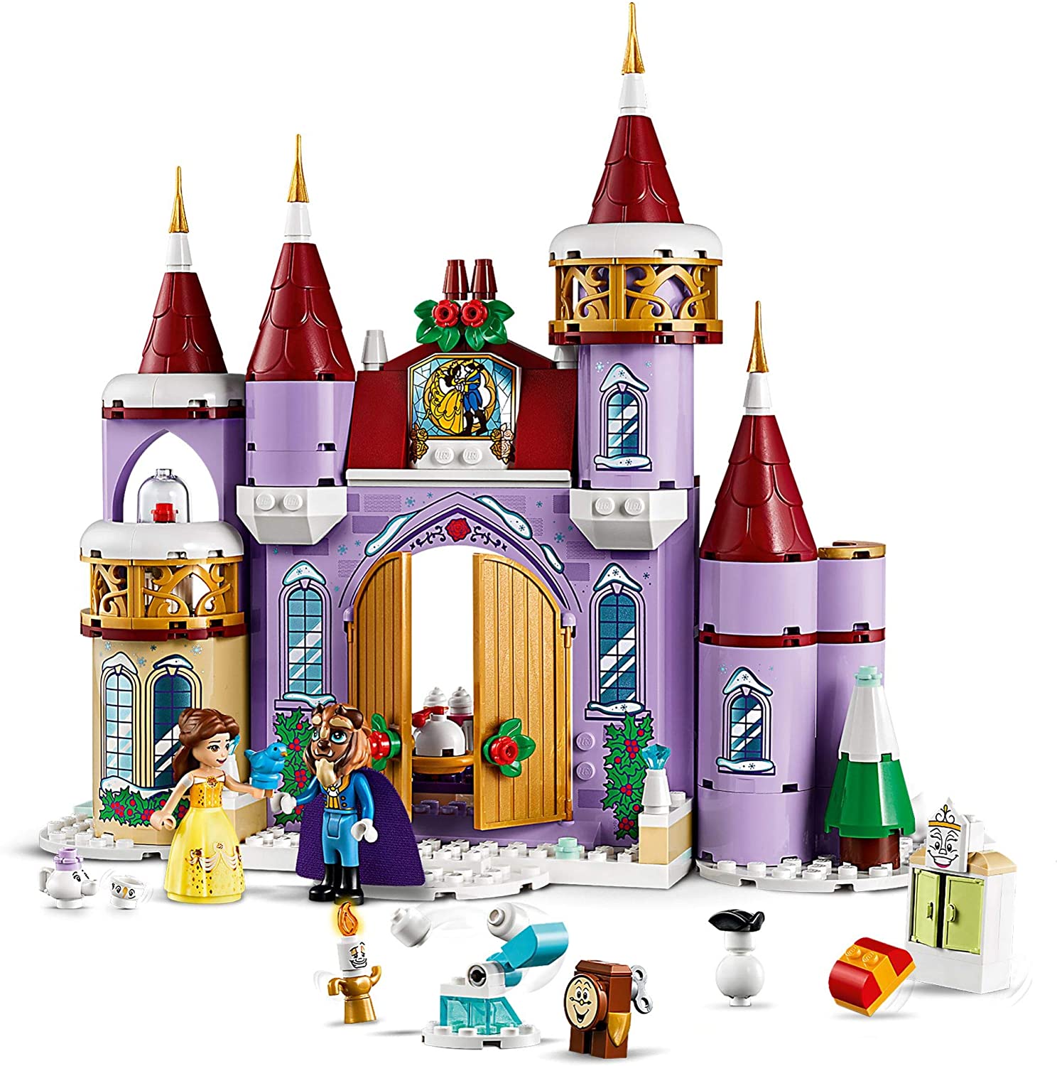 LEGO 43180 Disney Princess Belle’s Castle Winter Celebration, Multicolored - Image 2