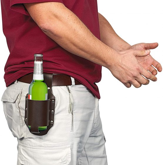 GreatGadgets 1880 Beer Holster Classic, Metal, Espresso Brown