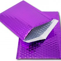 EPOSGEAR 10 Purple Shiny Metallic Foil Bubble Padded Bag Mailing Envelopes - Perfect for Marketing, Promotions or and Alternative to Gift wrap (A5 / C5 (DVD) - 250mm x 180mm)