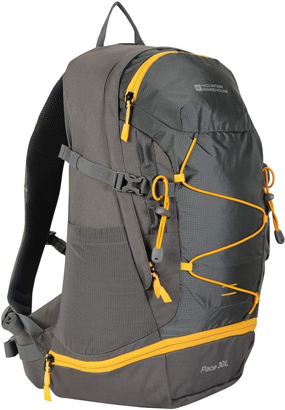 Mountain Warehouse Pace 30L Rucksack - Hydration Compatible Backpack, Airflow Back System Rucksack, Packaway Rain Cover - For Travelling, Camping, Hiking - Image 2