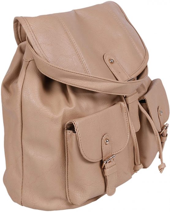 Light Brown, Faux Leather Shoulder Bag For Ladies - Image 3
