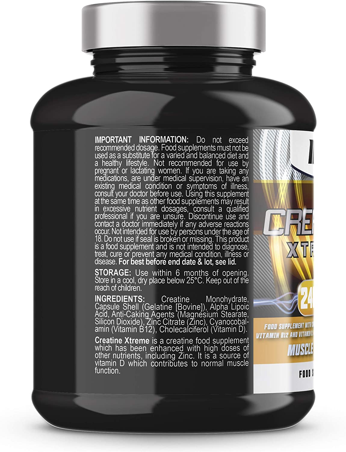 Iron Labs Nutrition Creatine Capsules, 4,200mg per Serving x 40 Servings, Creatine Monohydrate Enhanced with ALA - Image 3