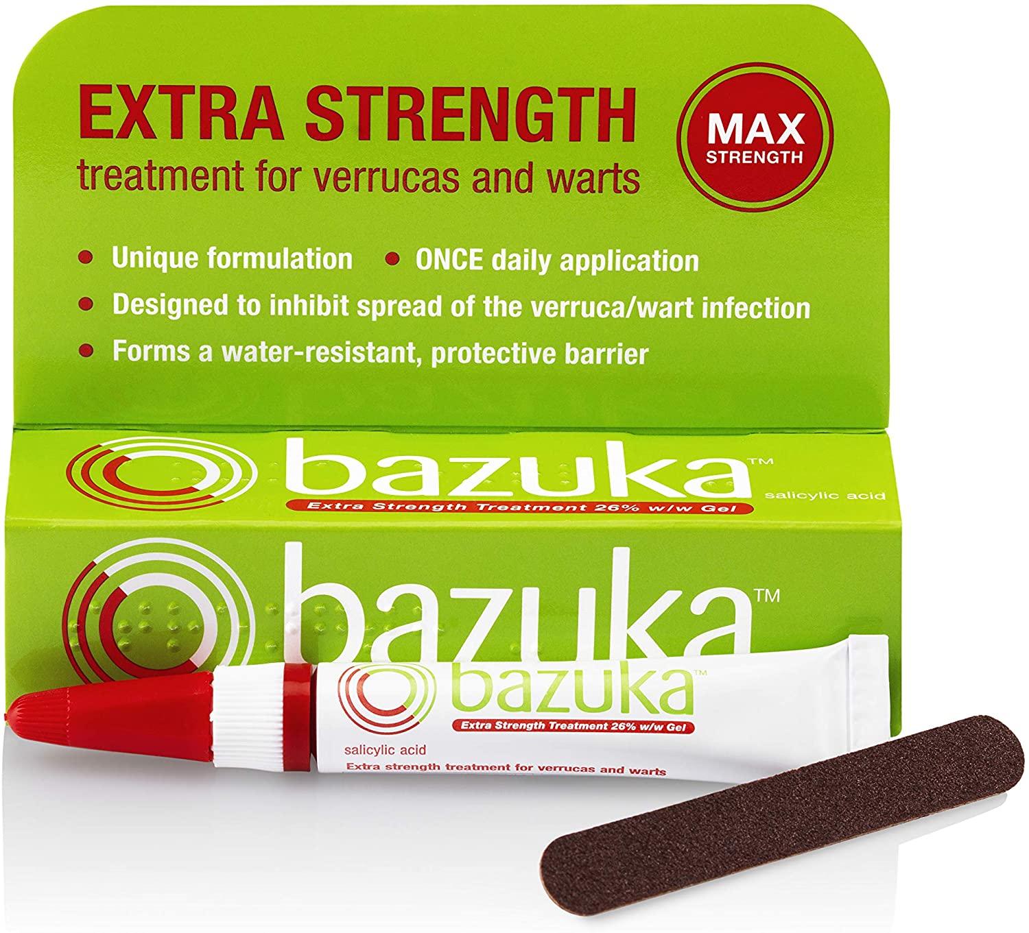 Bazuka Extra Strength Treatment Gel with emery board, 6g - Image 2