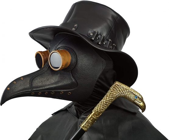 Creepy Party Plague Doctor Mask Black Rivet Long Nose Bird Beak Steampunk Masks Costume Props for Masquerade Halloween Party Carnival Cosplay - Image 2