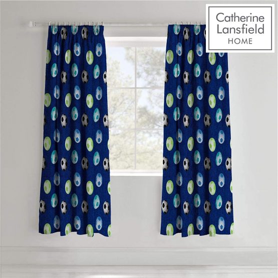 Catherine Lansfield Football Easy Care Single Duvet Set Blue - Image 2