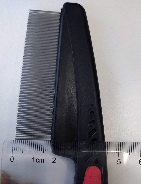 Noondl Flea Comb for Long Haired Cats & Anti Knot Grooming Comb for Dogs Ruberised Easy Grip Handle Great for Rabbits too - Image 3