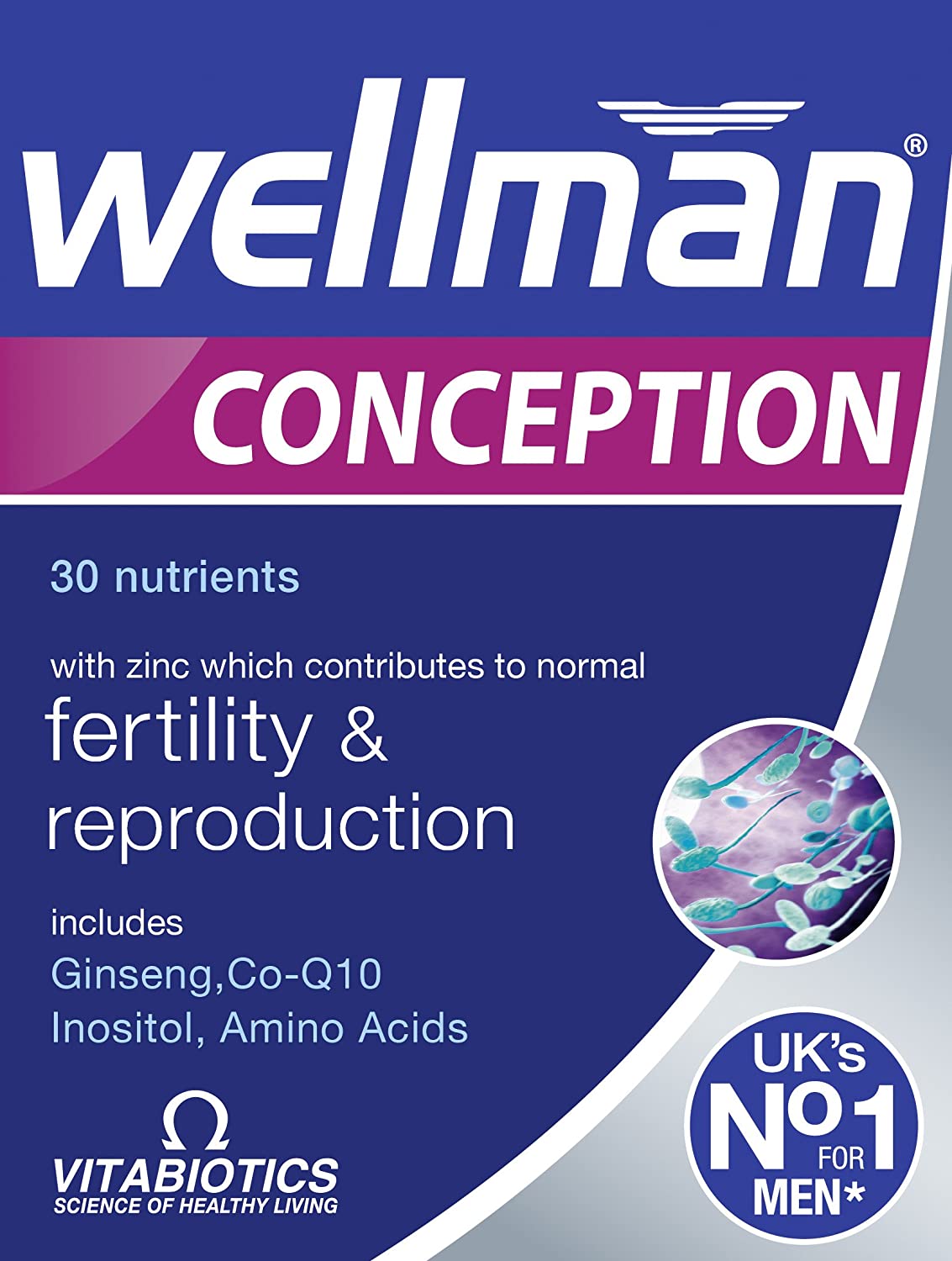 Fertility Multivitamin for Men Conception and Fertility Support for Men 30 Count (Pack of 1), New