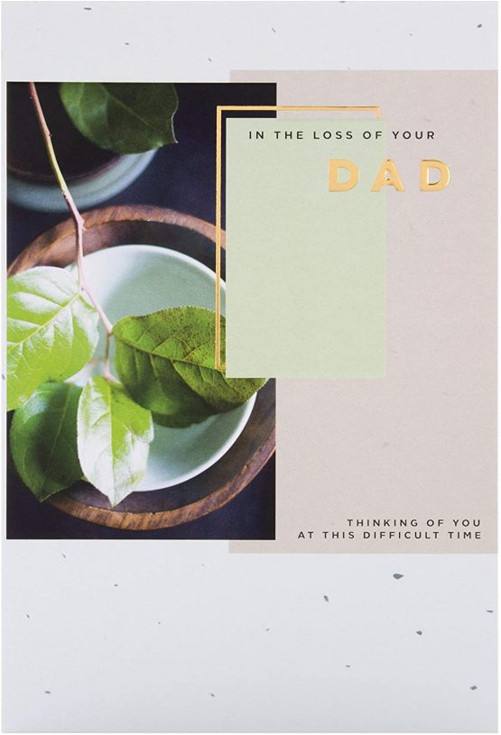 Sympathy Card for Loss of Dad from Hallmark - Embossed Photographic Design