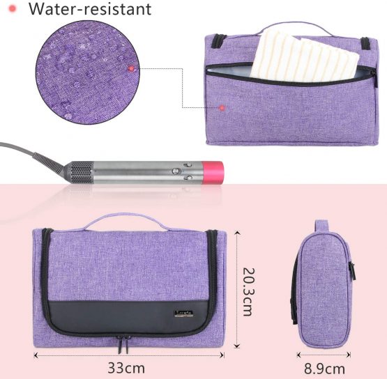 Luxja Storage Bag Compatible with Dyson Airwrap Styler, Travel Bag for Airwrap Styler and Attachments, Purple - Image 4