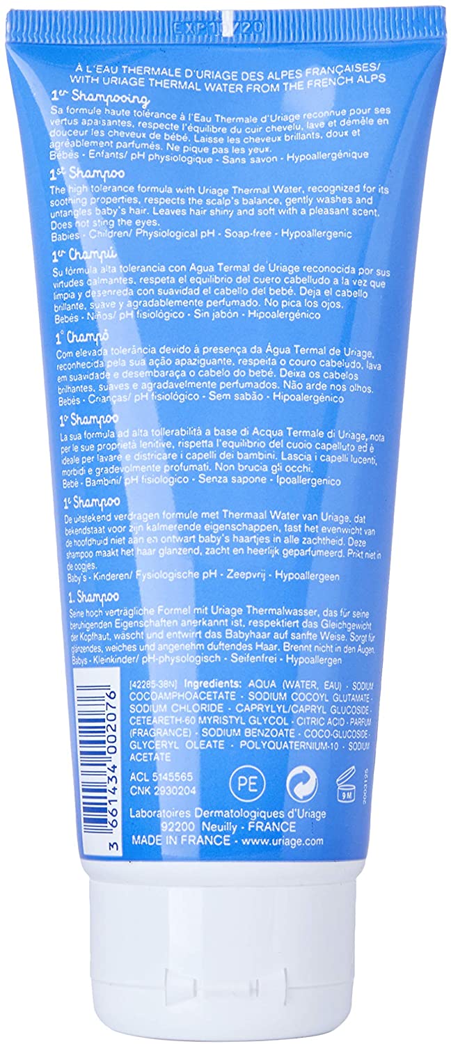 Uriage 1Er Shampooing Extra Gentle Soap-Free Shampoo for Children 200, 200 ml (Pack of 1) - Image 2