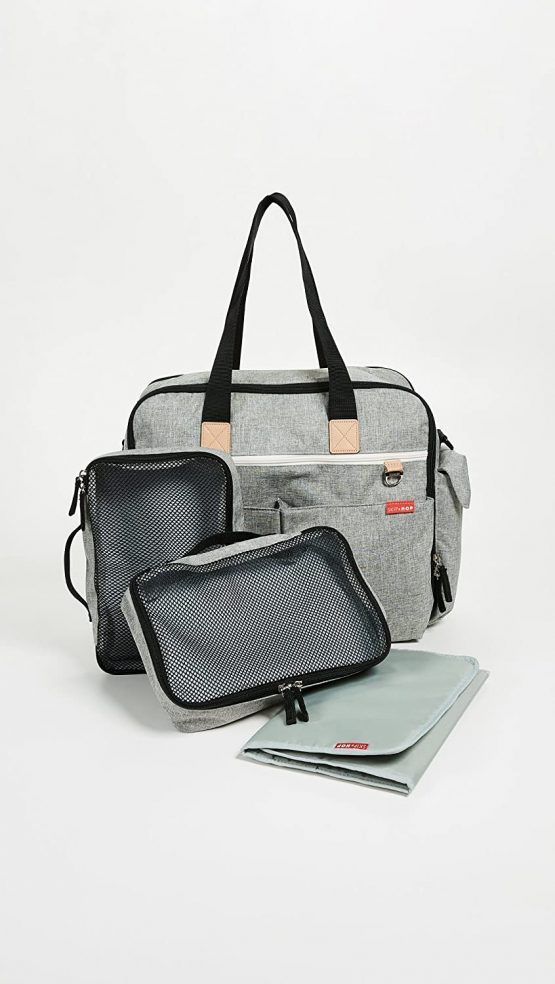 Skip Hop Duo Signature Weekender Changing Bag, Grey Melange - Image 2