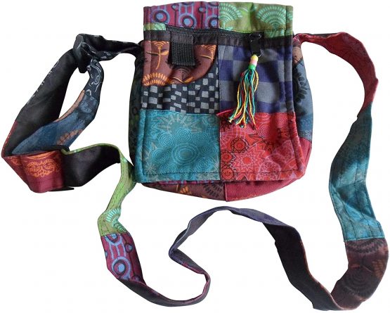 FAIR TRADE COTTON PATCHWORK HIPPY BOHO SHOULDER PASSPORT TRAVEL BAG - Image 2