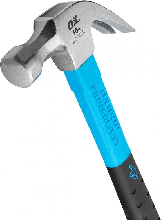 OX OX-P081616 – Pro Series Claw Hammer with Fibreglass Handle Curved - Multicolour, 16 oz - Image 2