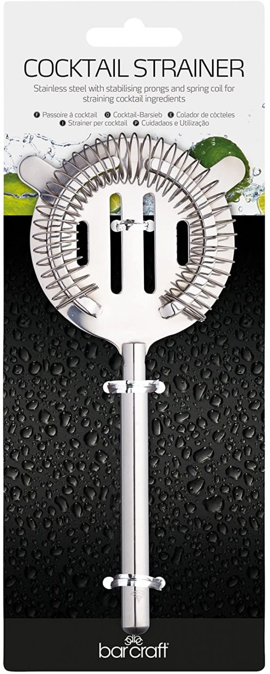 BarCraft Hawthorne Cocktail Strainer, Stainless Steel, 9 x 20 cm - Image 2