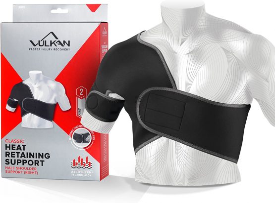 Vulkan Classic Right Half Shoulder Support, Medium, Shoulder Brace for Rotator Cuff Injuries, AC Joint Support, and Dislocations, Shoulder Strap for Men and Women, Brace for Athletes and Exercising