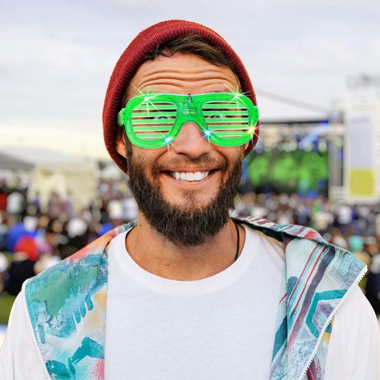 THE TWIDDLERS - 12 LED Glow Light Up Glasses - 3 Flashing Modes / 4 Colours - Image 2