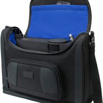 USA Gear Mini Projector Travel Messenger Bag Carry Case up to 31.8 x 19.81 x 10.41 cm - Accessory Pockets Customisable Dividers- Compatible with Select Elephas, Apeman, HuiHeng, Wimius and More- Black