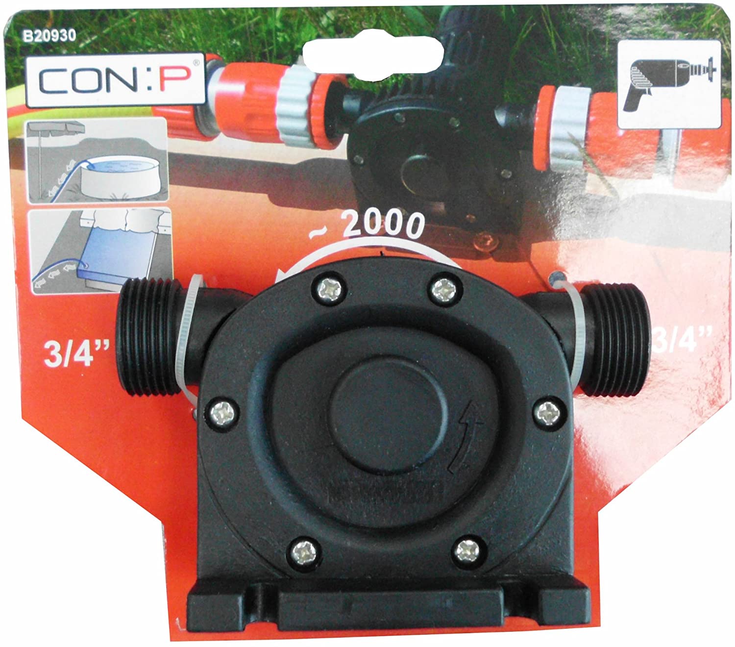 Con:P B20930 0.5-inch Water Pump for Driller, Black - Image 2
