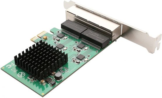 IO Crest Syba 4 Port (Quad) Gigabit Ethernet PCI Express 2.1 PCI-E x1 Network Adapter Card (NIC) 10/100/1000 Mbps Card with Realtek RTL 8111 Chipset - Image 4