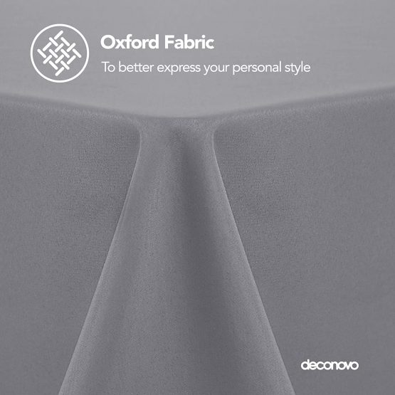Deconovo Home Decorative Oxford Tablecloth Water Resistant Table Covers Rectangular Tablecloth for Dining Table 130x280cm(51x110in) Yellow - Image 3