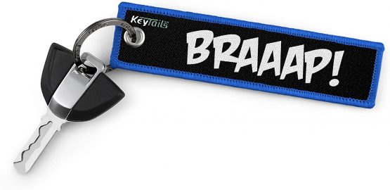 KEYTAILS Keychains, Premium Quality Key Tag for Motorcycle, Car, Scooter, ATV, UTV [BRAAAP!]