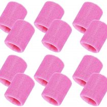 Bememo 12 Pack Sweatbands Sports Wristband Cotton Sweat Band for Men and Women, Good for Tennis, Basketball, Running, Gym, Working Out