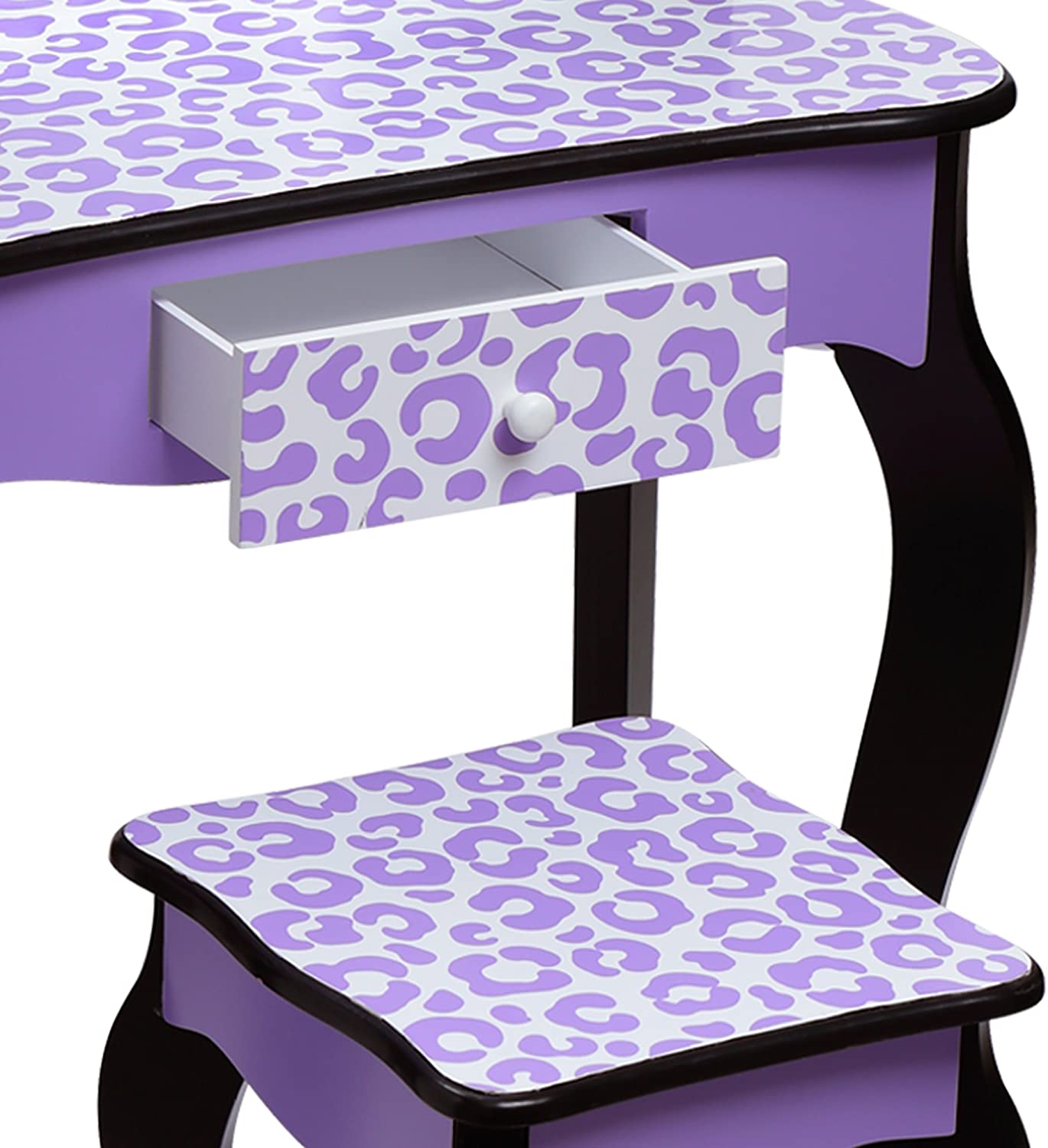 Teamson Kids Vanity Table, Purple - Image 3