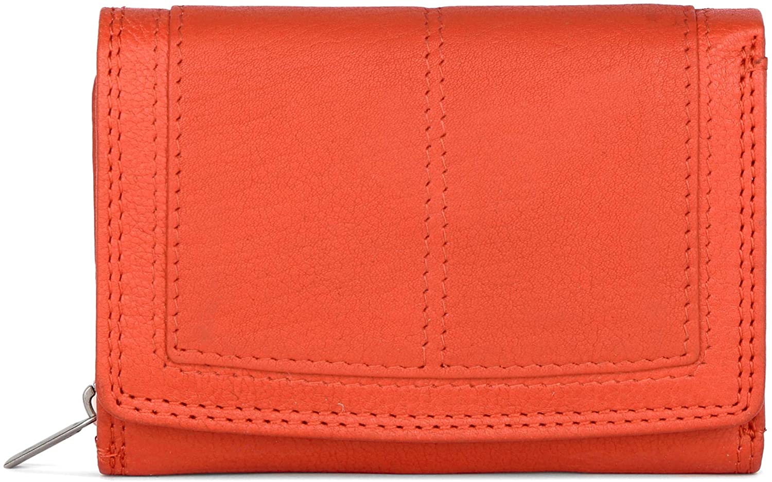 Ladies Rfid Protection Real Leather Purse Card Women Wallet Zip Coin Pocket - Image 3