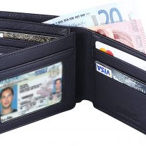 Hoobest RFID Blocking Genuine Leather Wallet for Men -Travel Credit Card Wallets