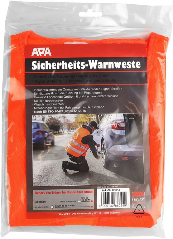 PA APA 86054 Reflective Vest EN 471 Orange - Image 3