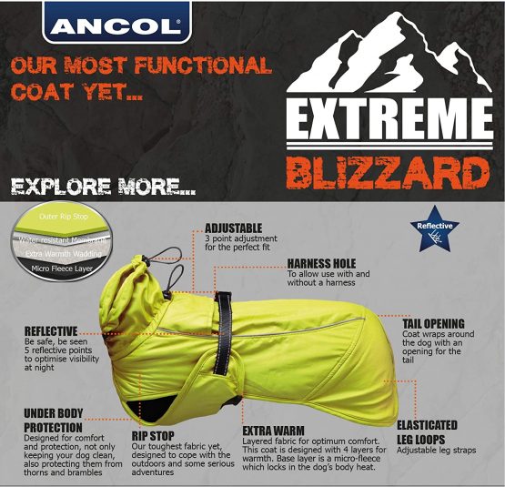 Extreme Blizzard Dog Coat Hi-Vis 40 cm M - Image 4