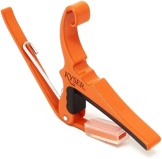 Kyser Quick-Change Capo for 6-string acoustic guitars, Orange Blaze, KG6O - Image 2