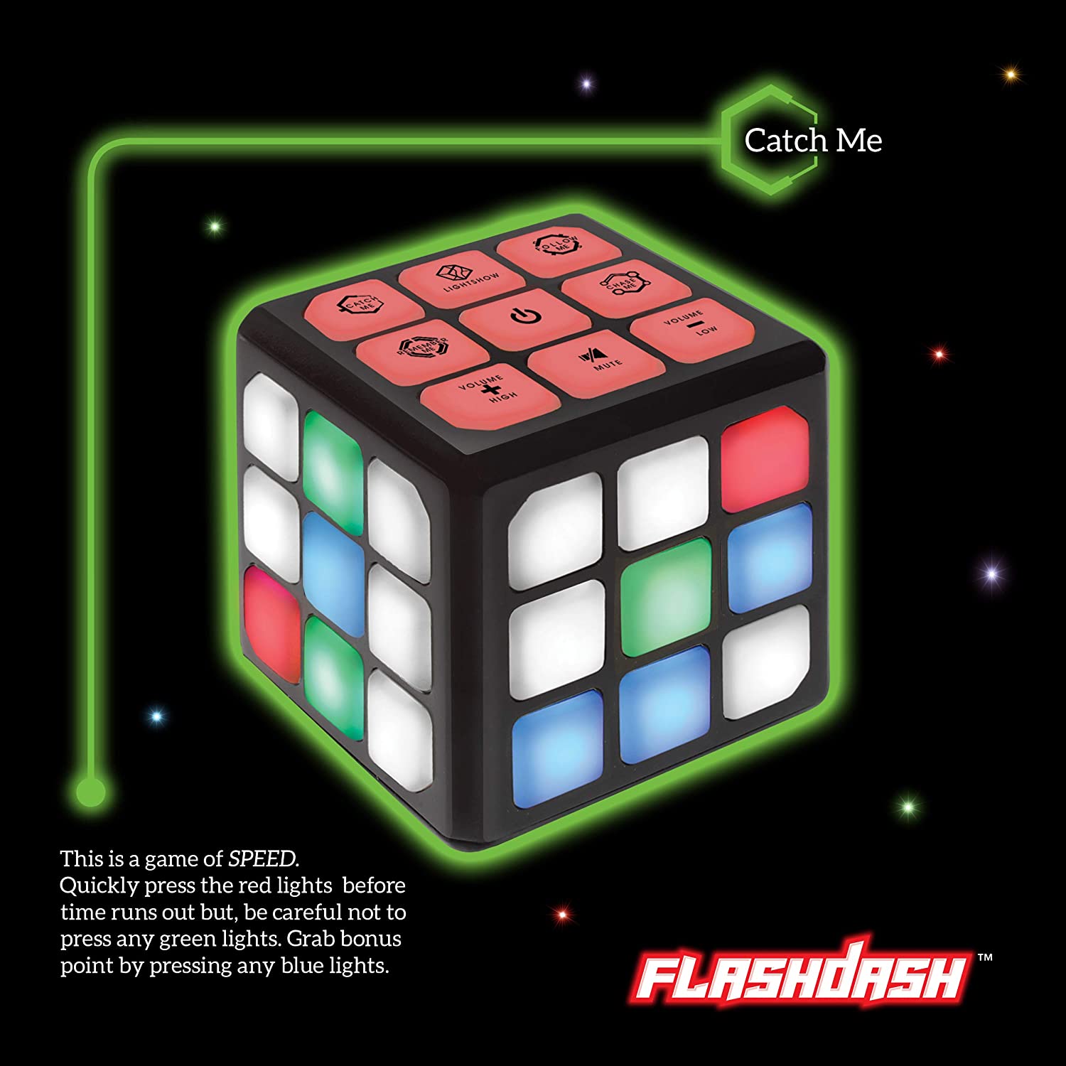 Flashing Cube Brain & Memory Game for Kids – 4-in-1 Electronic Handheld ...