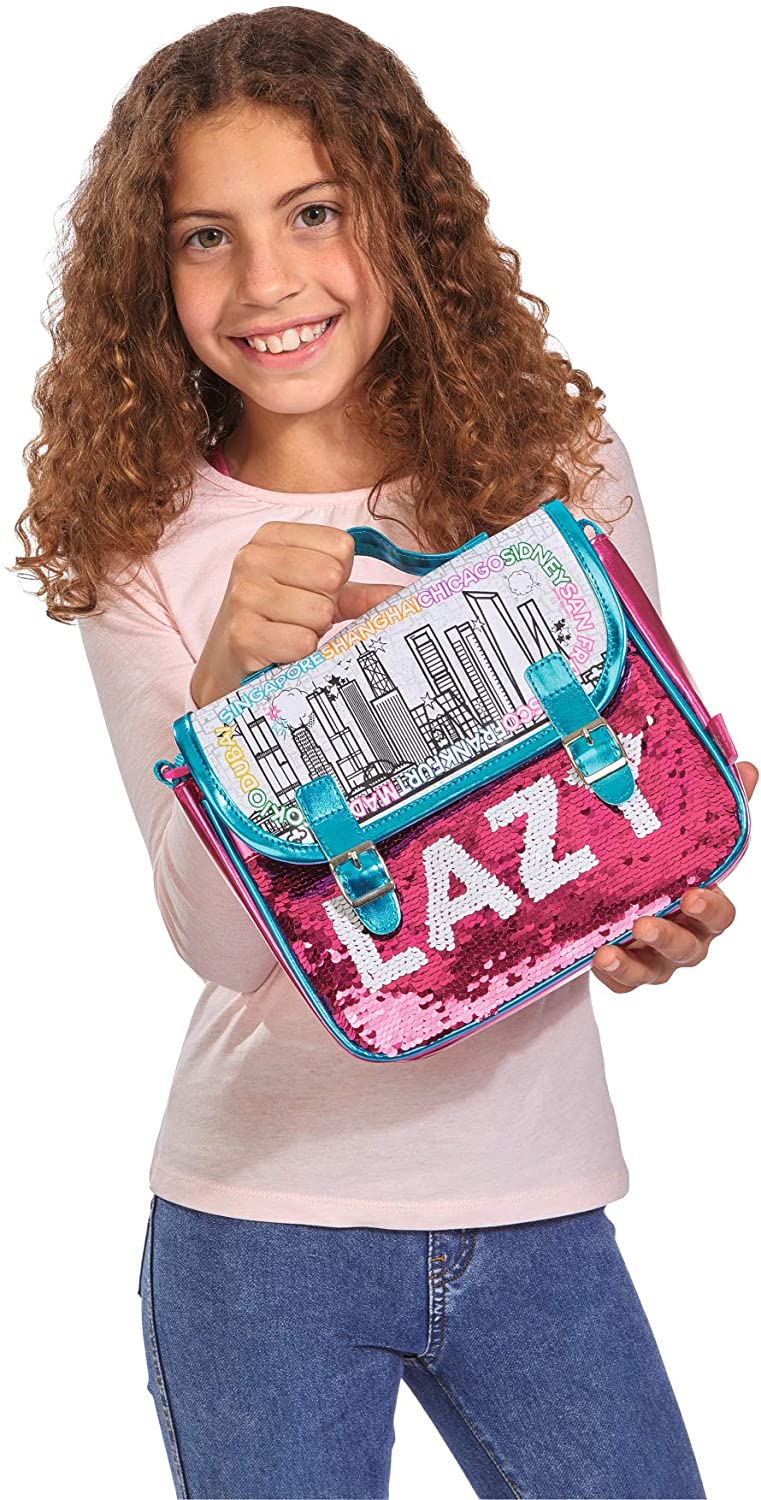 Simba 106374265 - Color Me Mine Swap Print Case for Painting/Now with Trendy Reversible Sequins, Pink,Silver,White - Image 3