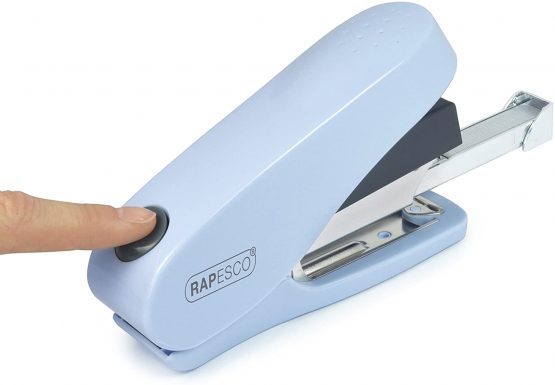 Rapesco 1469 Luna Less Effort Half Strip Front Loading Stapler - Powder Blue - Image 3