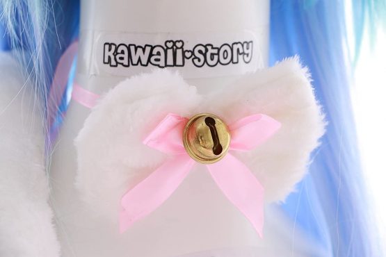 C-20 White Cat Paw Gloves Ears Tail Collar Hairband Set Lolita Maid Cosplay - Image 4