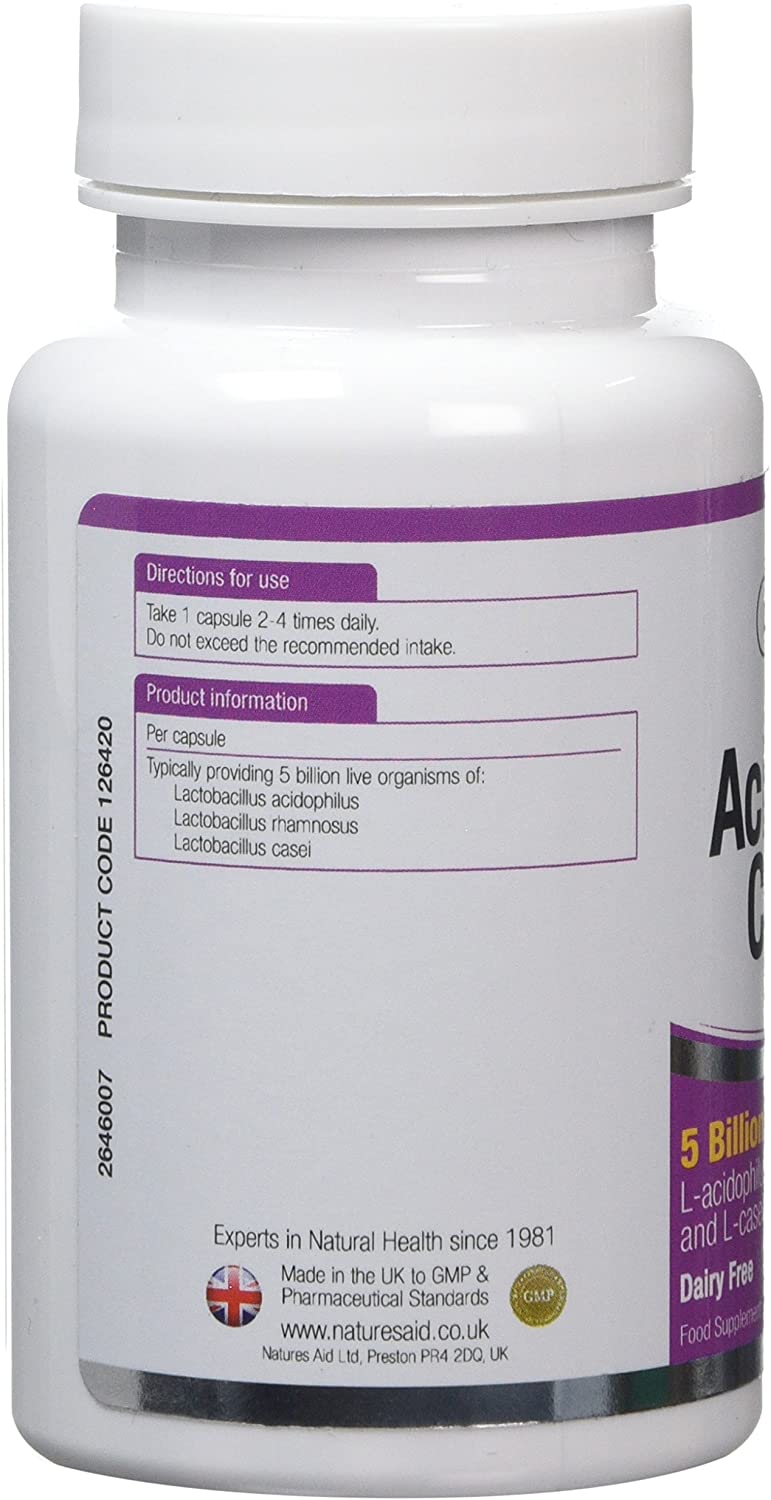 Natures Aid Acidophilus Complex 5 Billion CFU, High Strength Probiotic Supplement 5 Billion Live Bacteria - Image 3