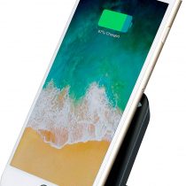 Masterplug Qi Wireless Charger Stand/Pad, 5 Watts, 8.5 x 8.5 x 1 cm, Black