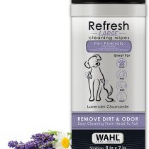 Wahl Dog Wipes Refresh Cleaning Wet Wipes, Remove Pets At Home Dirt and Odors, pH balanced, alcohol free and paraben free, 50 Wipes, Lavender Chamomile