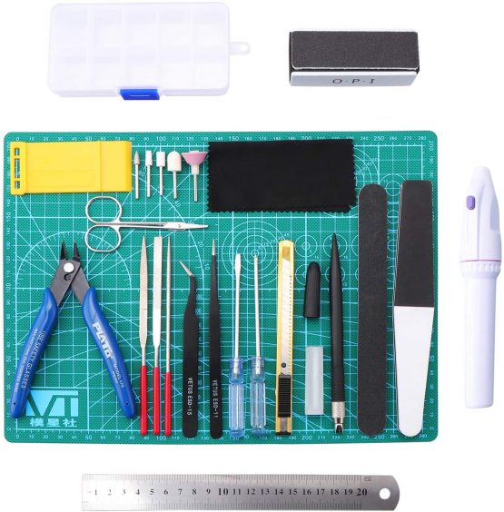 Aussel Gundam Model Tools Kit, Model Basic Tools Craft Set, Hobby Building Craft Set, for Basic Model Building Repairing and Fixing, 26 Pcs