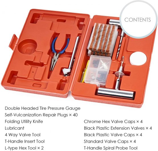 Bramble - 64 Pc Heavy Duty Puncture Repair Tyre Kit for Tubeless Tires with Case - Image 4