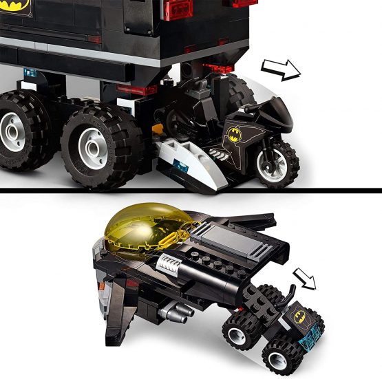 LEGO 76160 Super Heroes DC Batman Mobile Bat Base Batcave Truck Toy with Jet Plane, Quad Bike, Motorbike & Water Scooter - Image 3