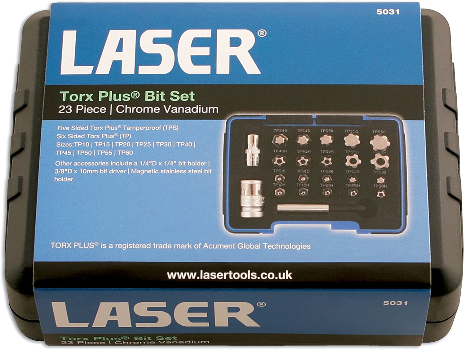 Laser 5031 Torx Plus® Bit Set 23pc, Multi, Variety Pack - Image 2