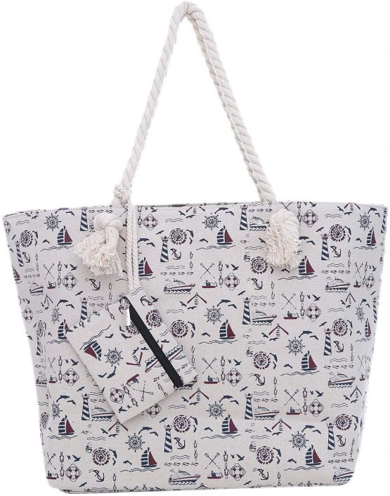 Large beach bag water resistant with zip - Image 3