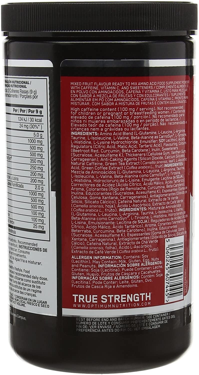 Optimum Nutrition Amino Energy Pre Workout Powder, Energy Drink with Amino Acids, BCAA, L-Glutamine and L-Leucine - Image 3
