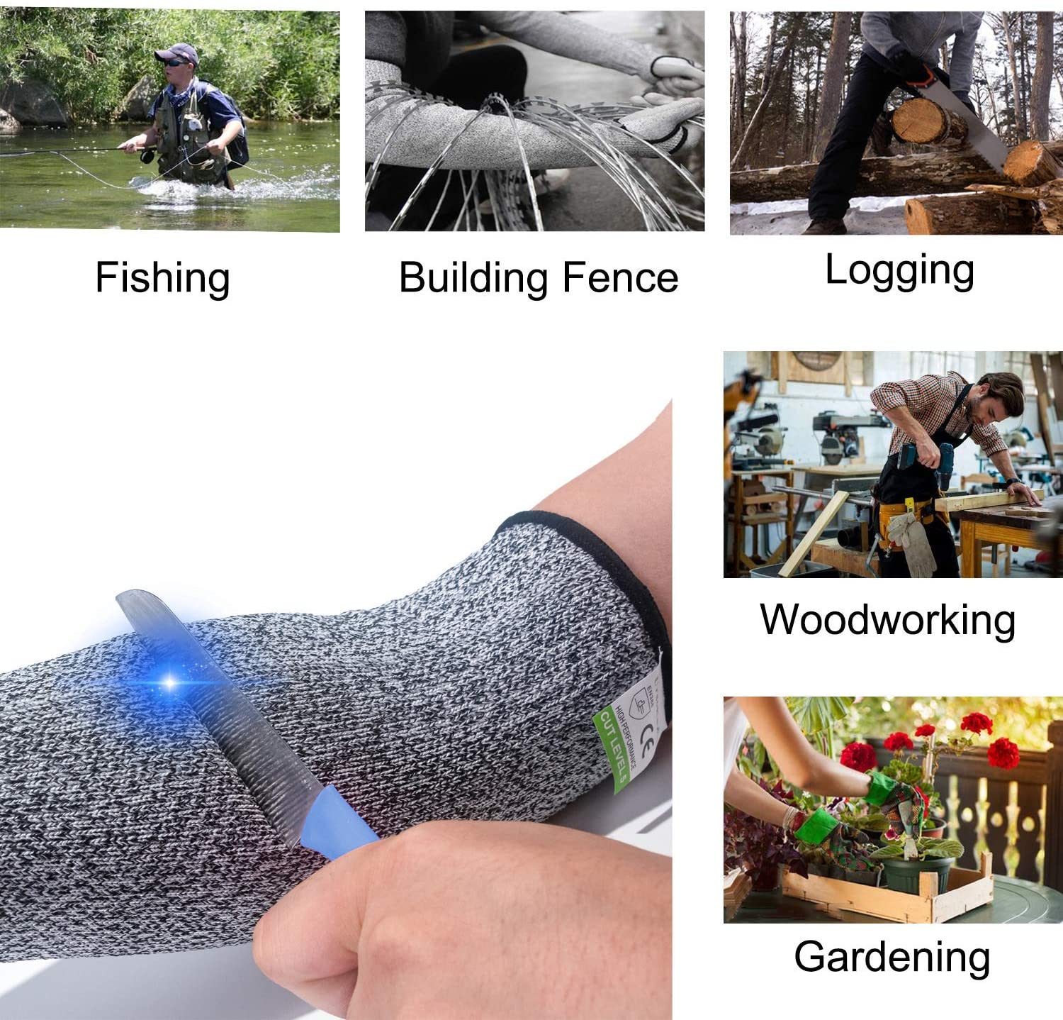 Cut Resistant Knit Sleeves Level 5 Protection - Image 4